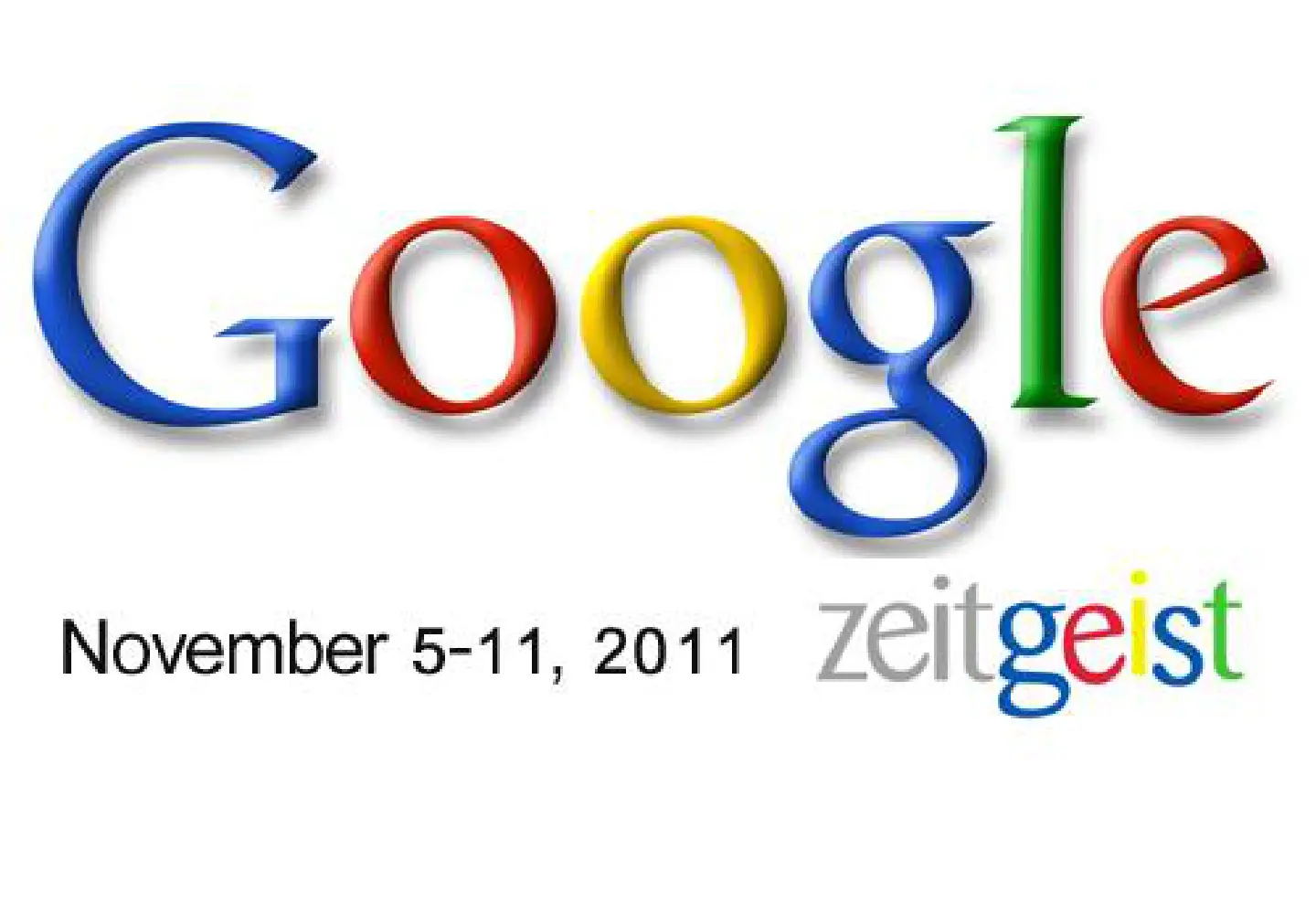 Top ten Google Zeitgeist List in week of (November 5-11, 2011) Top ten Google Zeitgeist List in week of (November 5-11, 2011)