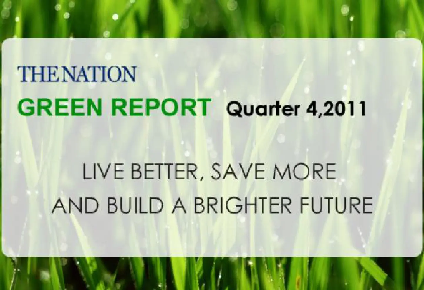 Make 2012 a green year Make 2012 a green year