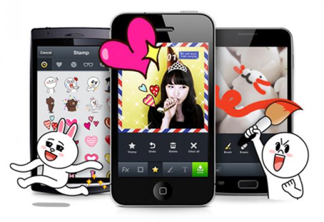 LINE introduces its official free camera app that adds more than 600 stamps and unique effects