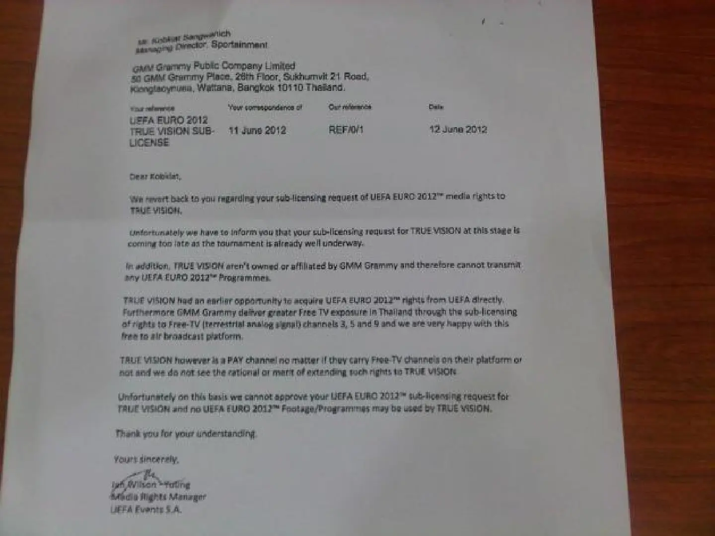 No rebroadcasting signal for TrueVisions: GMM