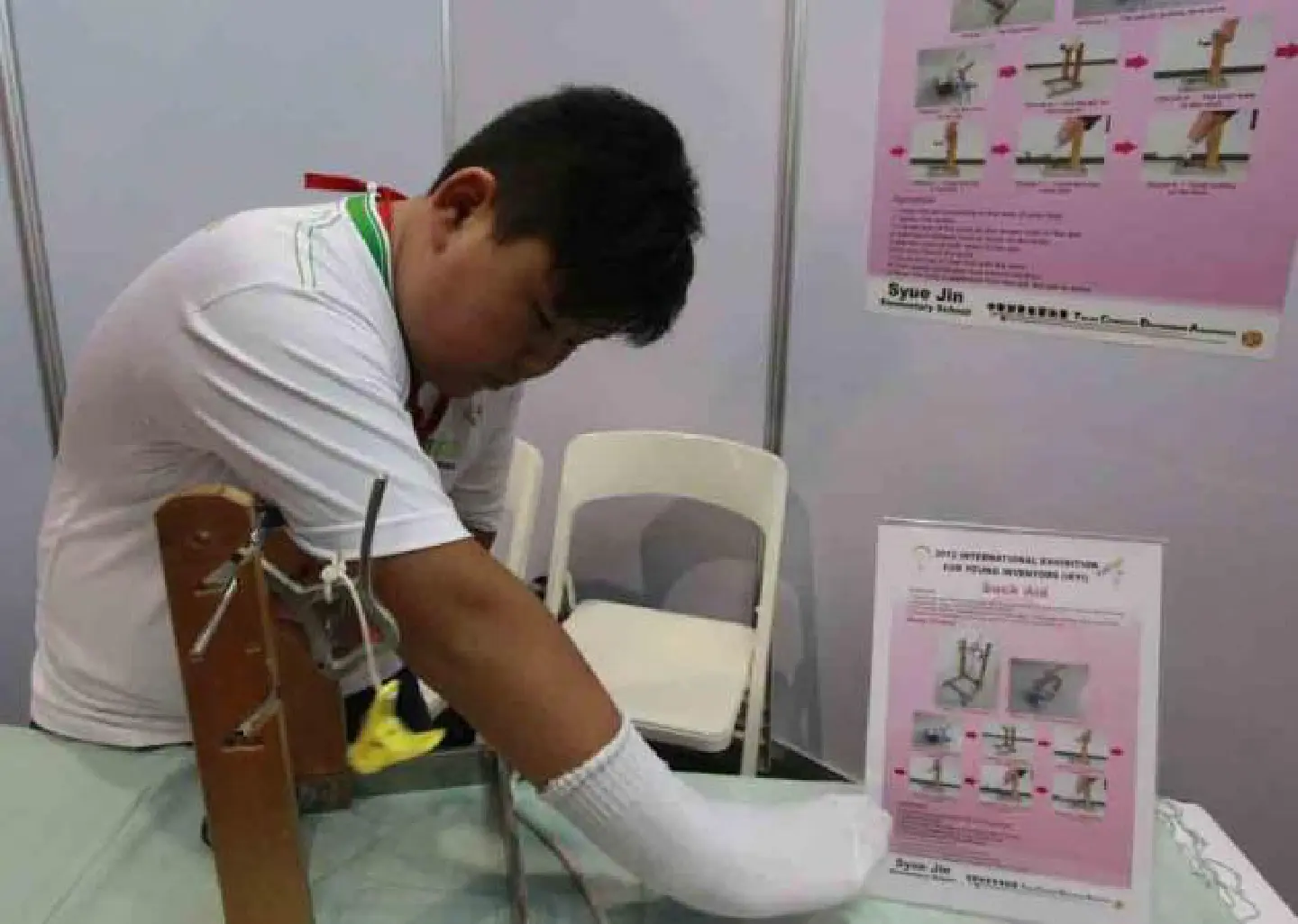 Young inventors show off their creations Young inventors show off their creations