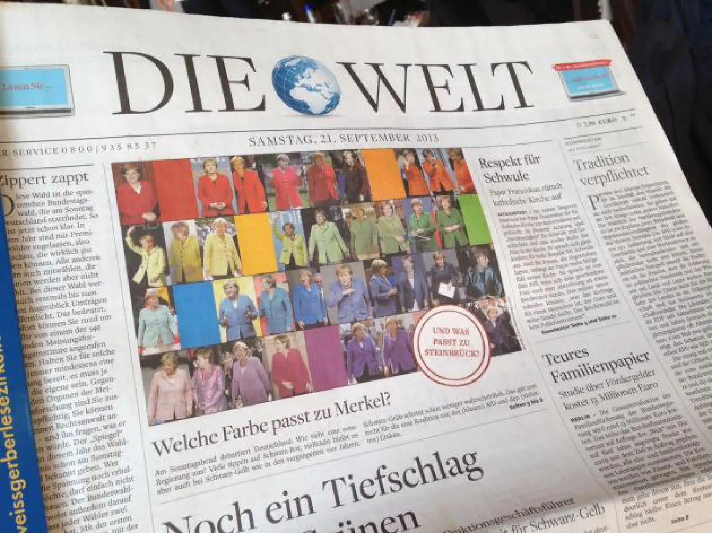 Merkel drums up colourful support in campaign speech Merkel drums up colourful support in campaign speech