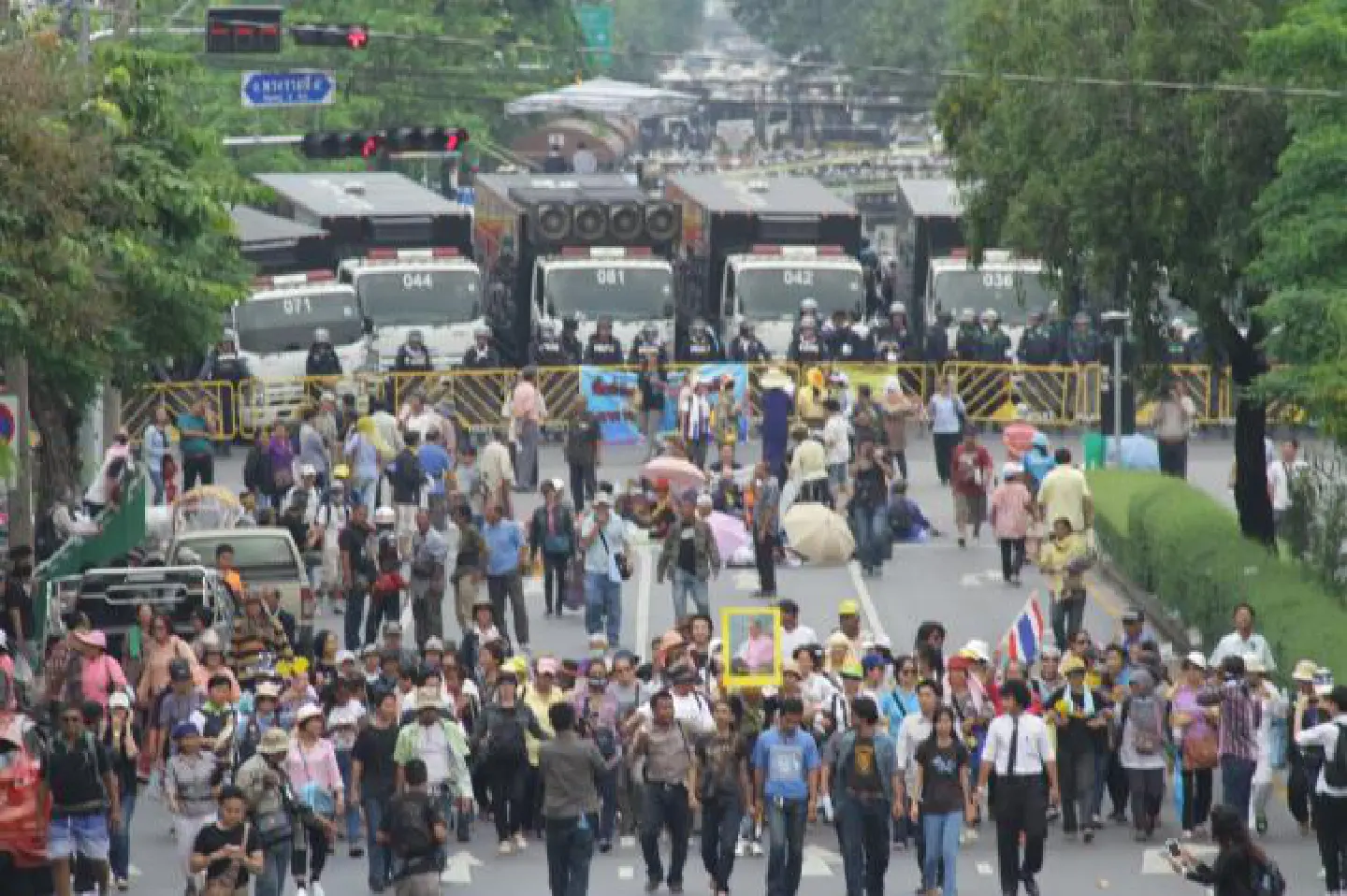Protesters disperse from Government House Protesters disperse from Government House