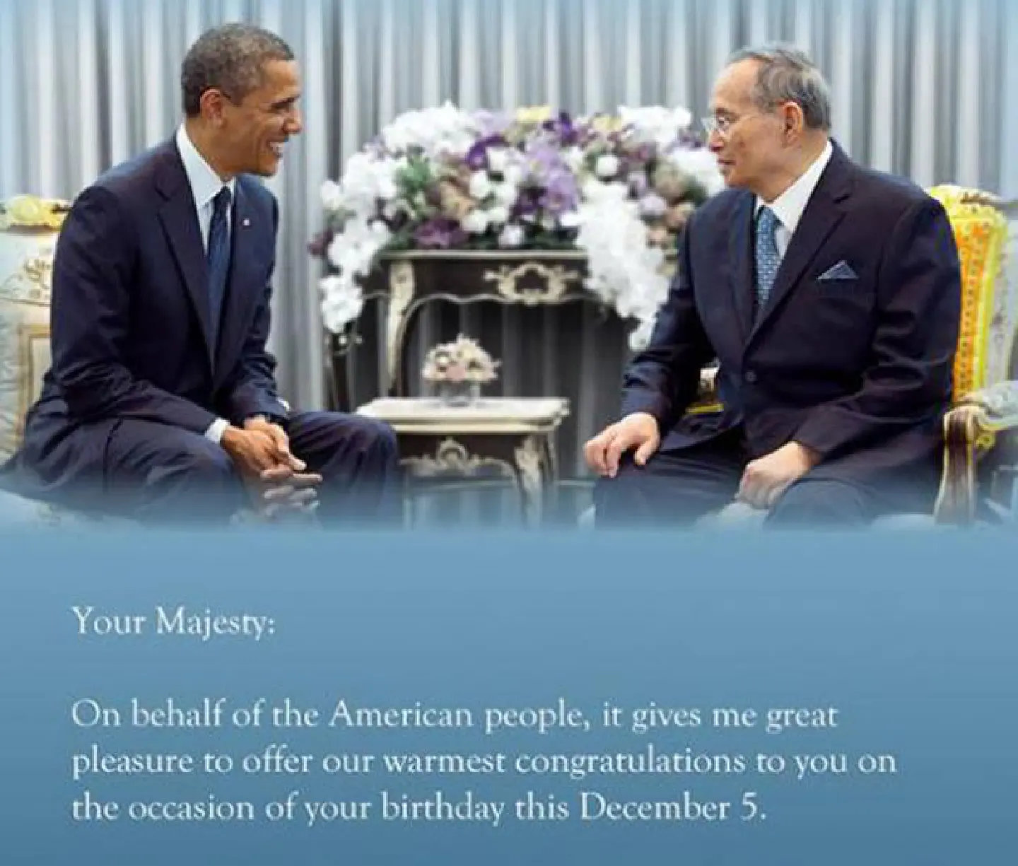 US president sends wishes US president sends wishes