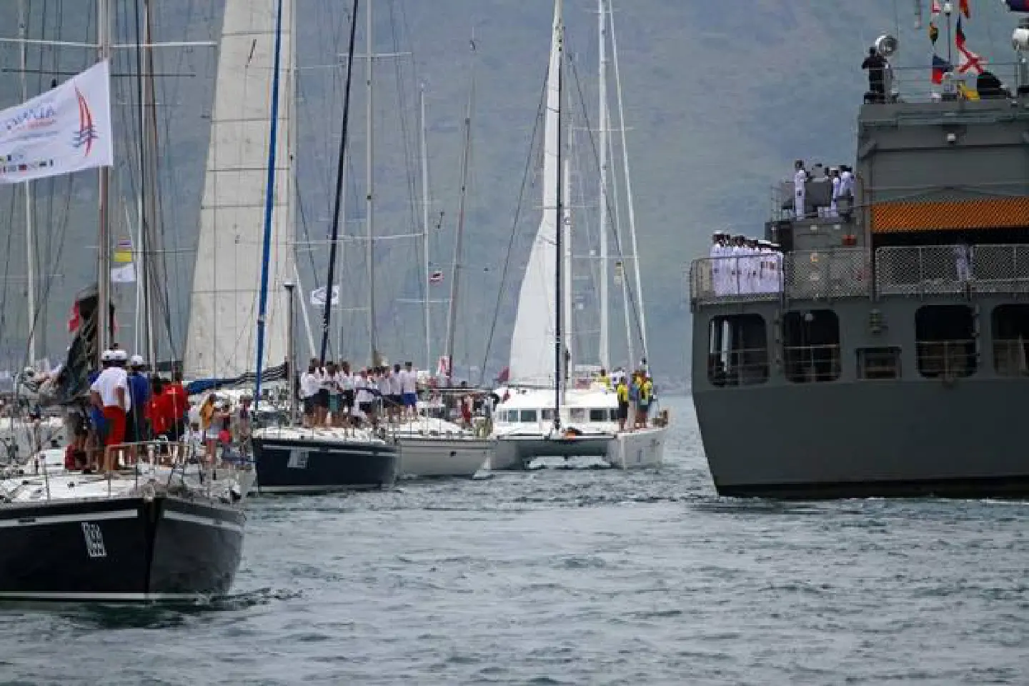 Phuket King's Cup Regatta sail pass honours his Majesty the King's 86th birthday Phuket King's Cup Regatta sail pass honours his Majesty the King's 86th birthday