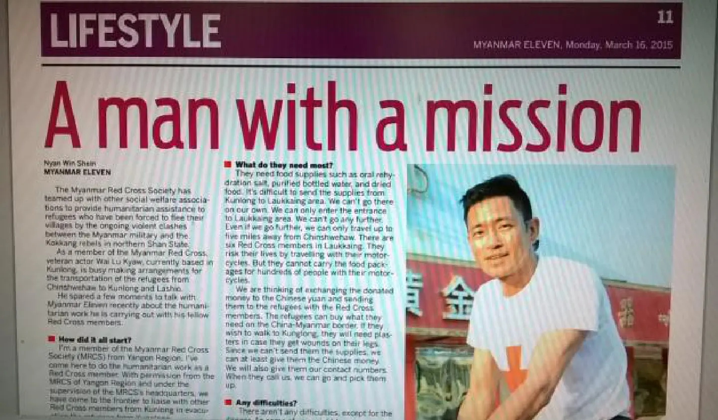 Red Cross member: A man with a mission