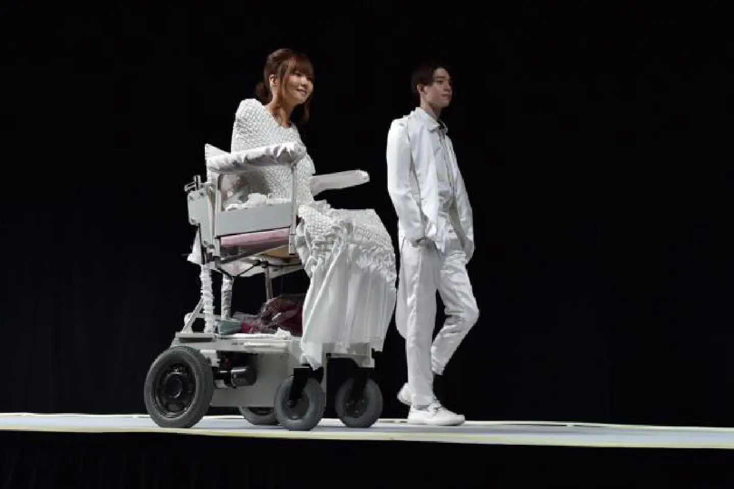 Wheelchair on the runway at Tokyo Fashion Week