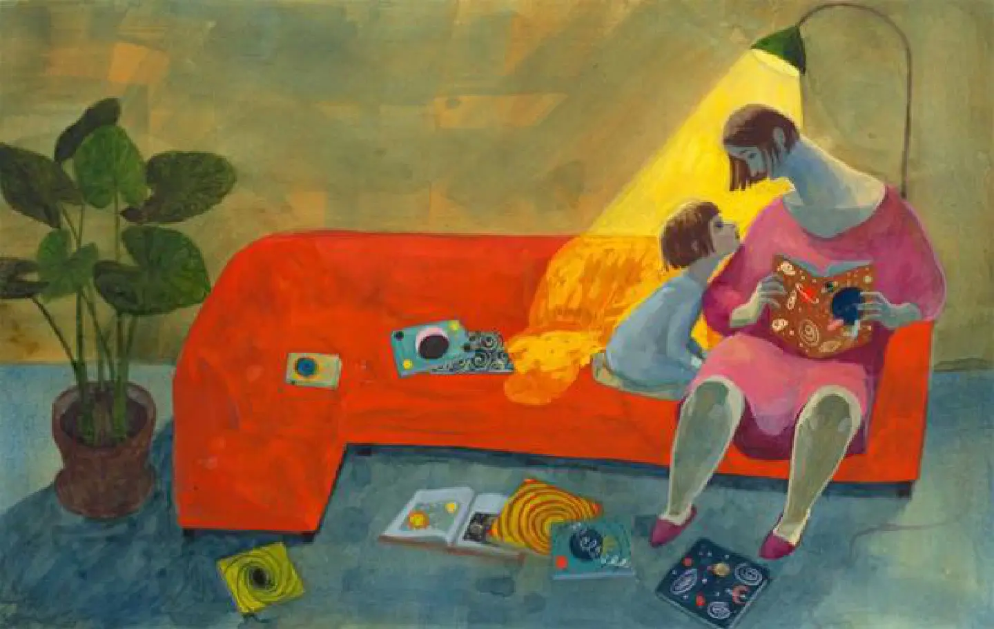 Reading with mother Reading with mother