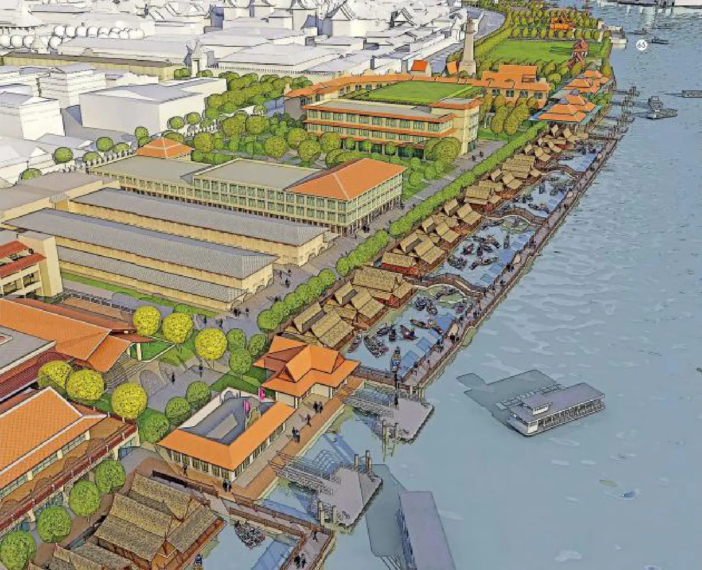 Famous architect offers his design for Chao Phraya promenade Famous architect offers his design for Chao Phraya promenade