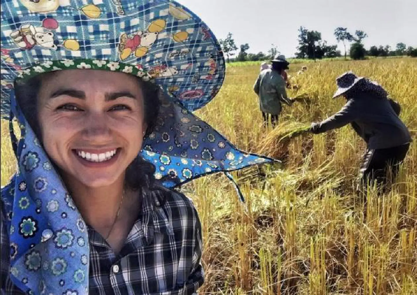 Cycling champ Amanda's just as happy in the rice paddy