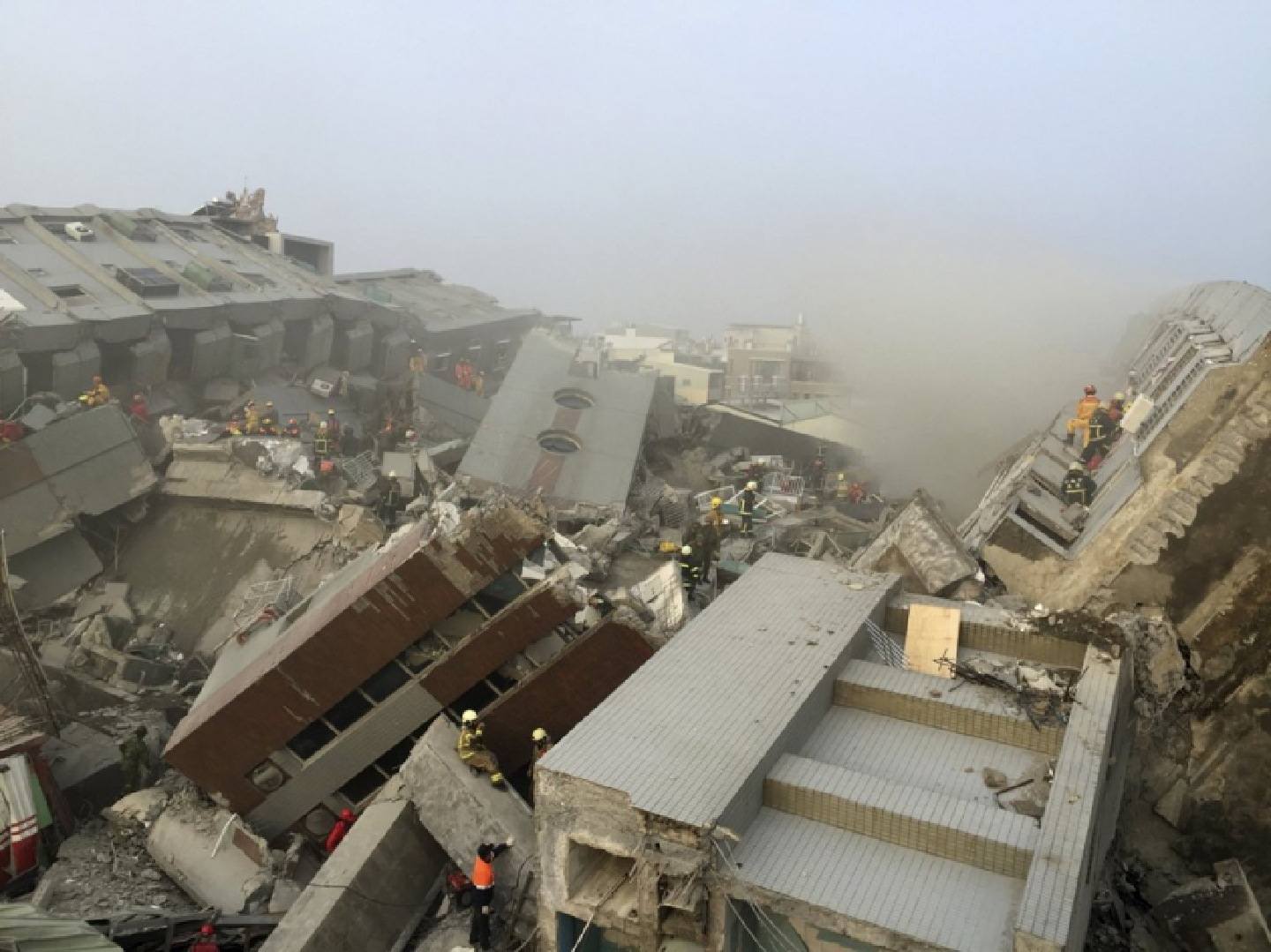 Five dead after Taiwan quake topples buildings Five dead after Taiwan quake topples buildings