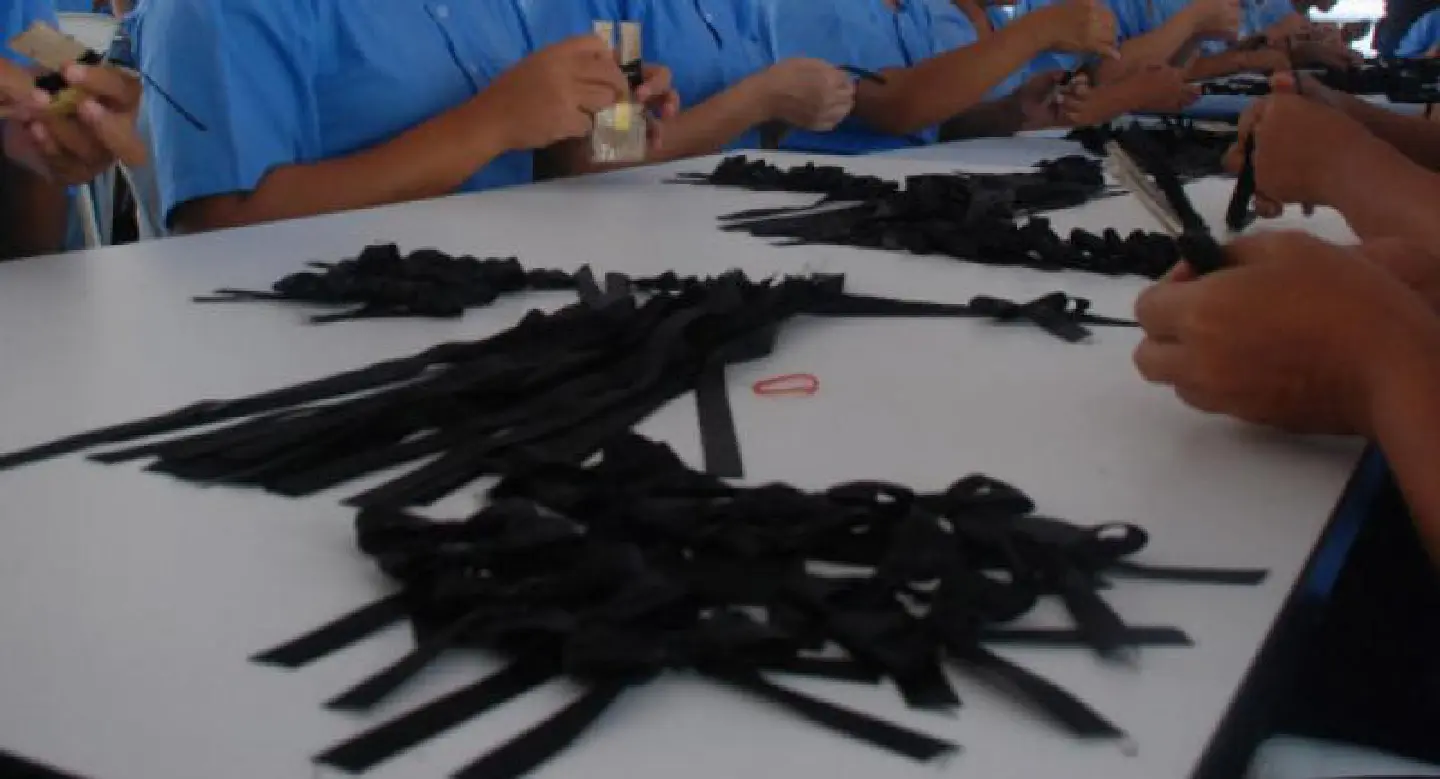 Female prisoners making 100,000 black ribbons for mourners Female prisoners making 100,000 black ribbons for mourners