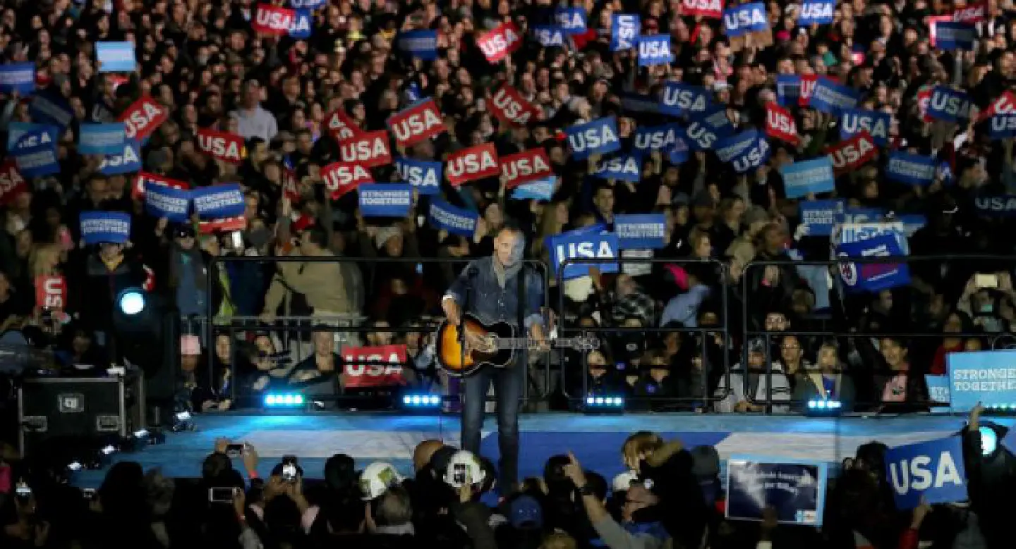 Springsteen urges 'right side of history' in Clinton rally Springsteen urges 'right side of history' in Clinton rally