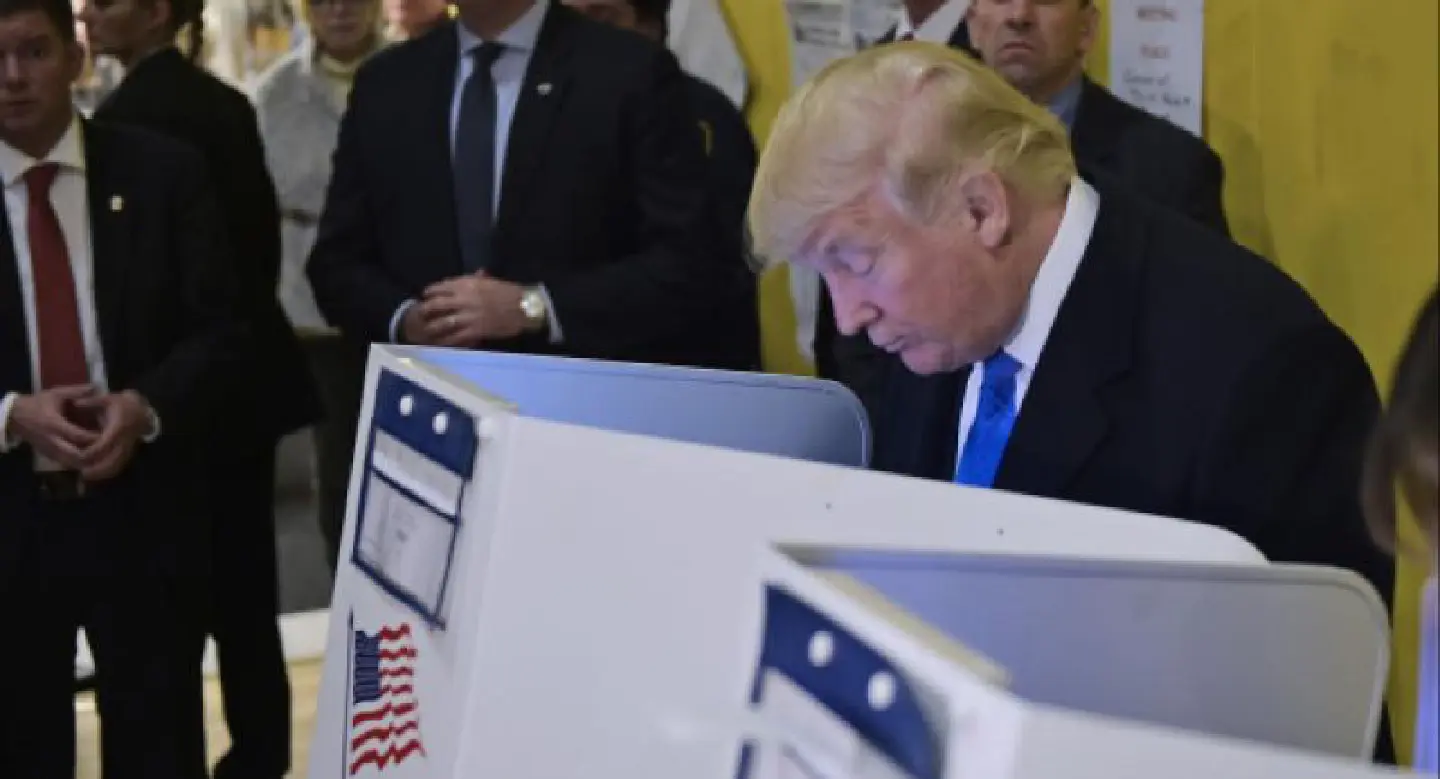 Trump casts vote in historic US election Trump casts vote in historic US election
