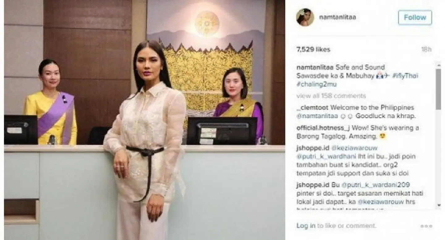 LOOK: Miss Universe Thailand stuns in barong Tagalog LOOK: Miss Universe Thailand stuns in barong Tagalog