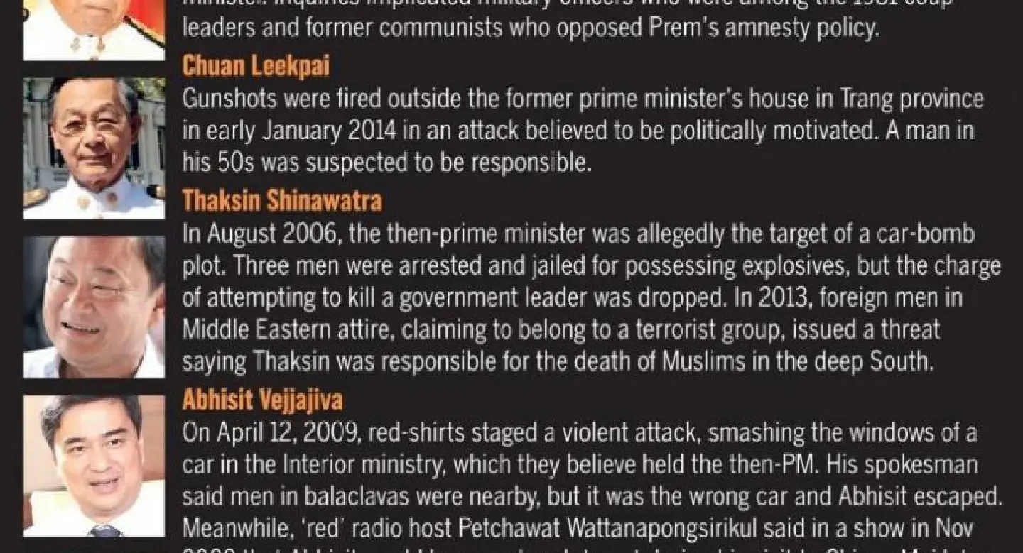 PM orders hunt after assassination threats against him, Prawit PM orders hunt after assassination threats against him, Prawit