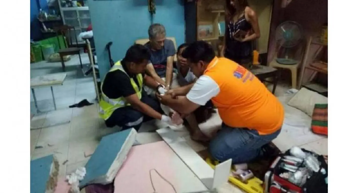 Portuguese expat injured as wall collapses in Phuket Portuguese expat injured as wall collapses in Phuket
