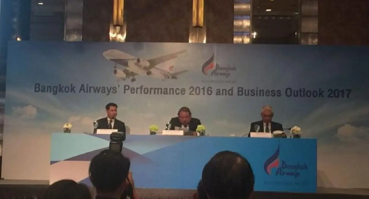 Bangkok Airways' 2016 revenue up 7.5% Bangkok Airways' 2016 revenue up 7.5%