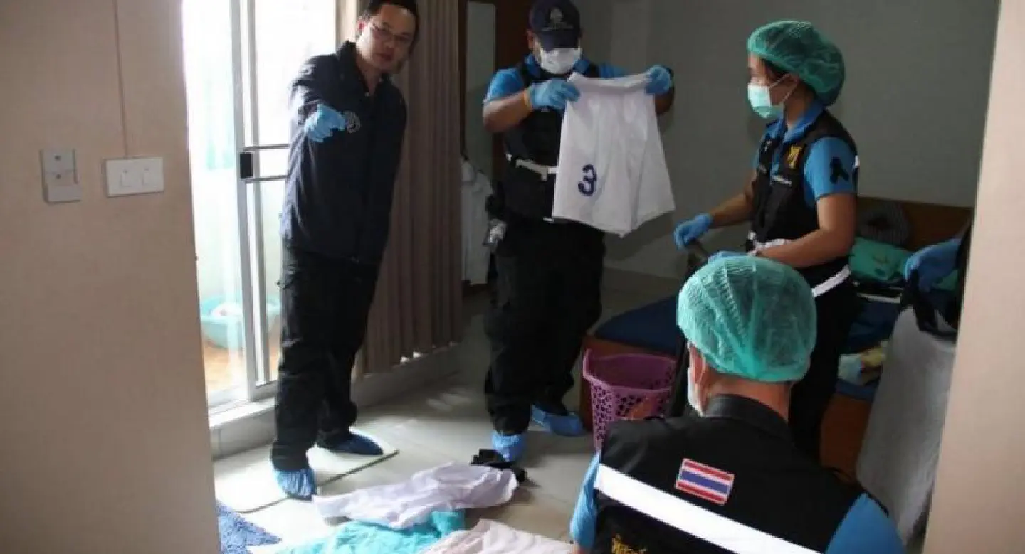 Officers search apartment of alleged killer of Silpakorn student Officers search apartment of alleged killer of Silpakorn student