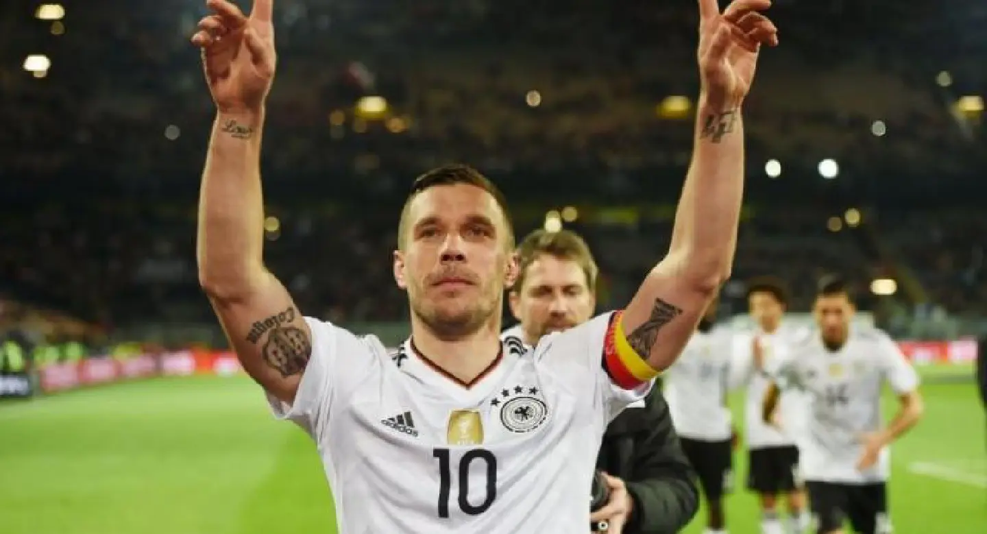 Podolski smashes Germany winner to sign off in style Podolski smashes Germany winner to sign off in style