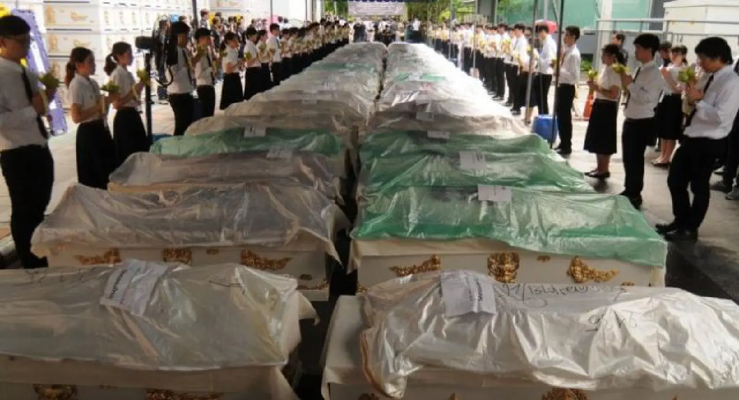Students in ceremony to show respect to 295 Ajarn Yai Students in ceremony to show respect to 295 Ajarn Yai