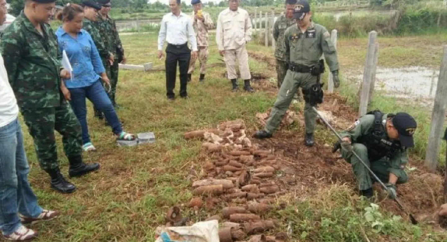 Indochina War explosives discovered in Mukdahan Indochina War explosives discovered in Mukdahan