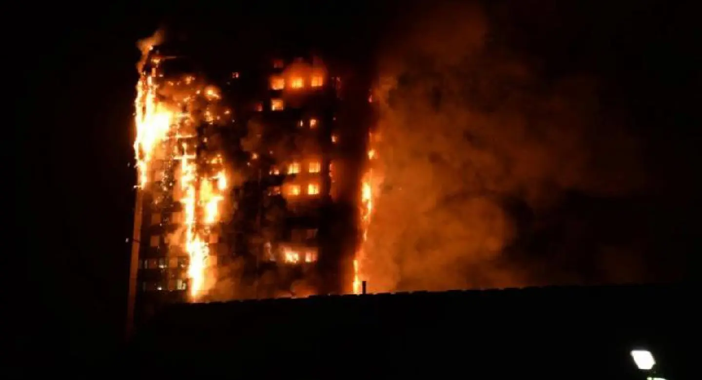 Fire engulfs tower block in west London Fire engulfs tower block in west London