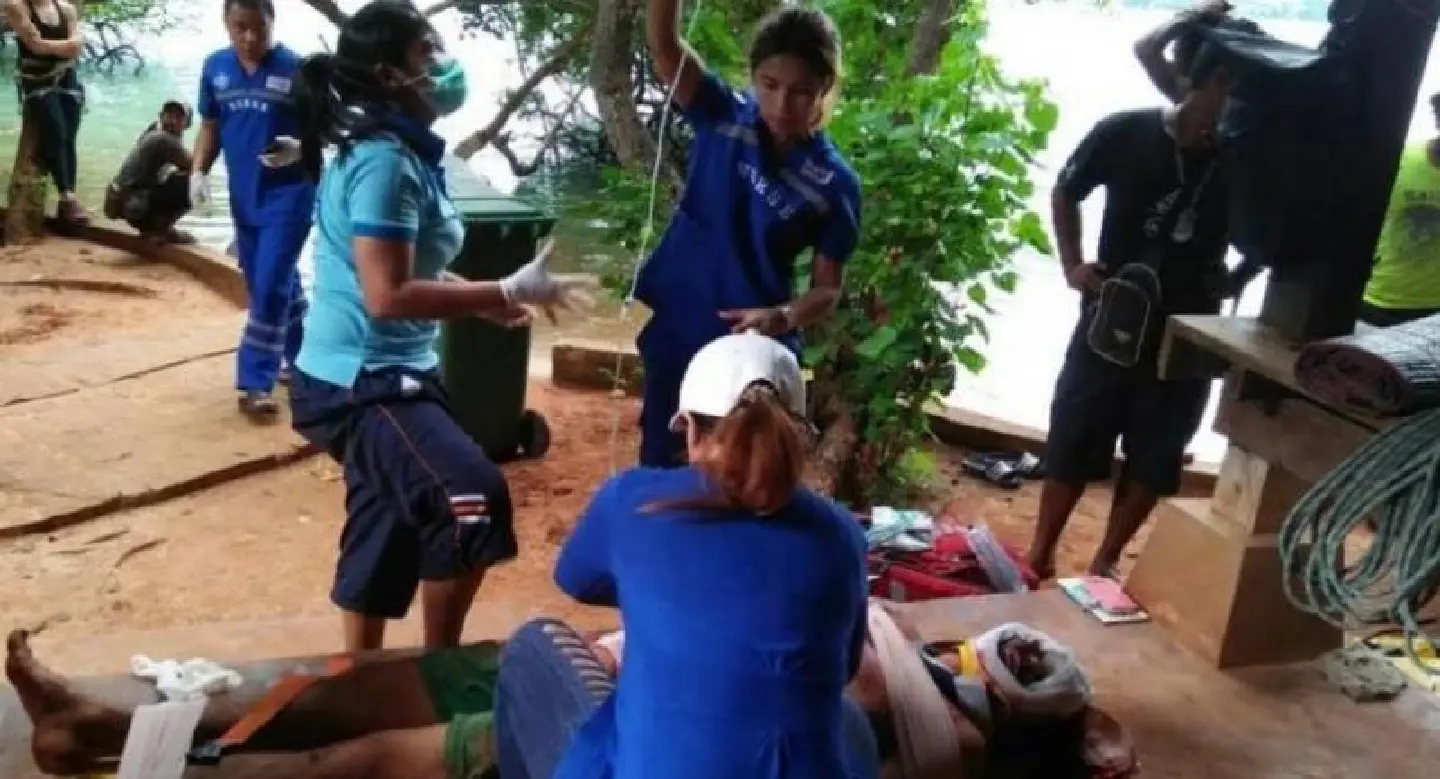 American tourist badly injured in rock climbing fall American tourist badly injured in rock climbing fall