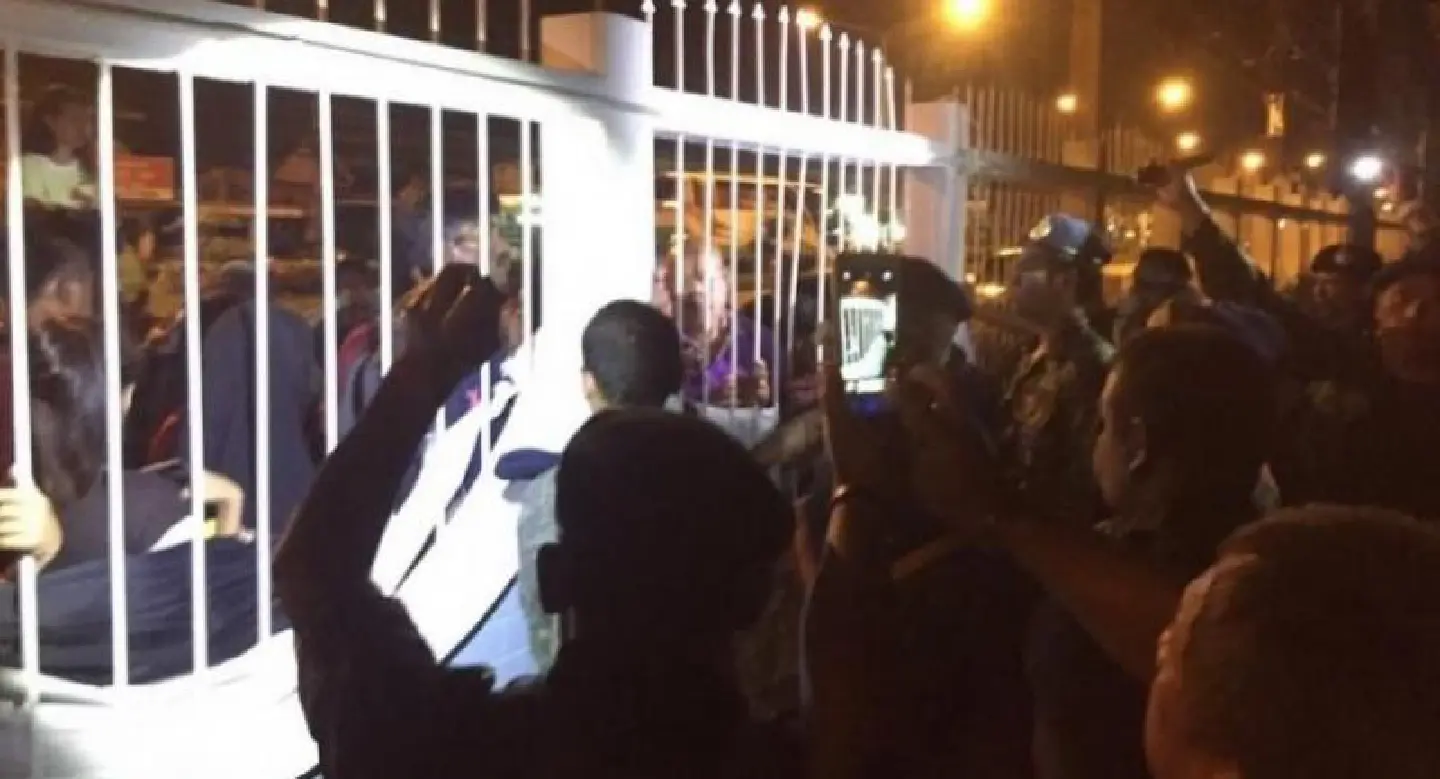 Angry mob protests against arrest of mentally disabled man Angry mob protests against arrest of mentally disabled man
