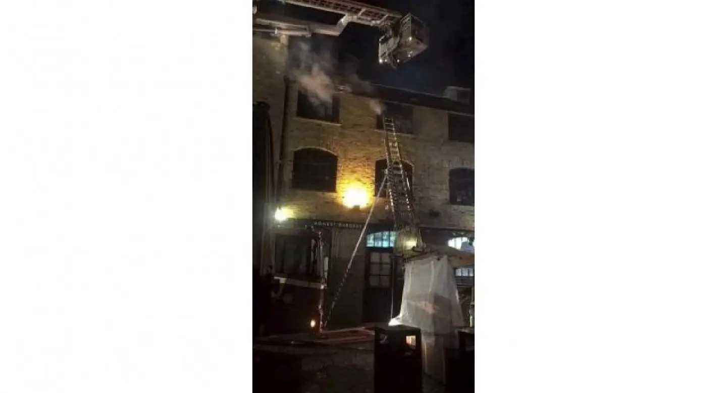 Fire ravages building in London's Camden Lock Market Fire ravages building in London's Camden Lock Market