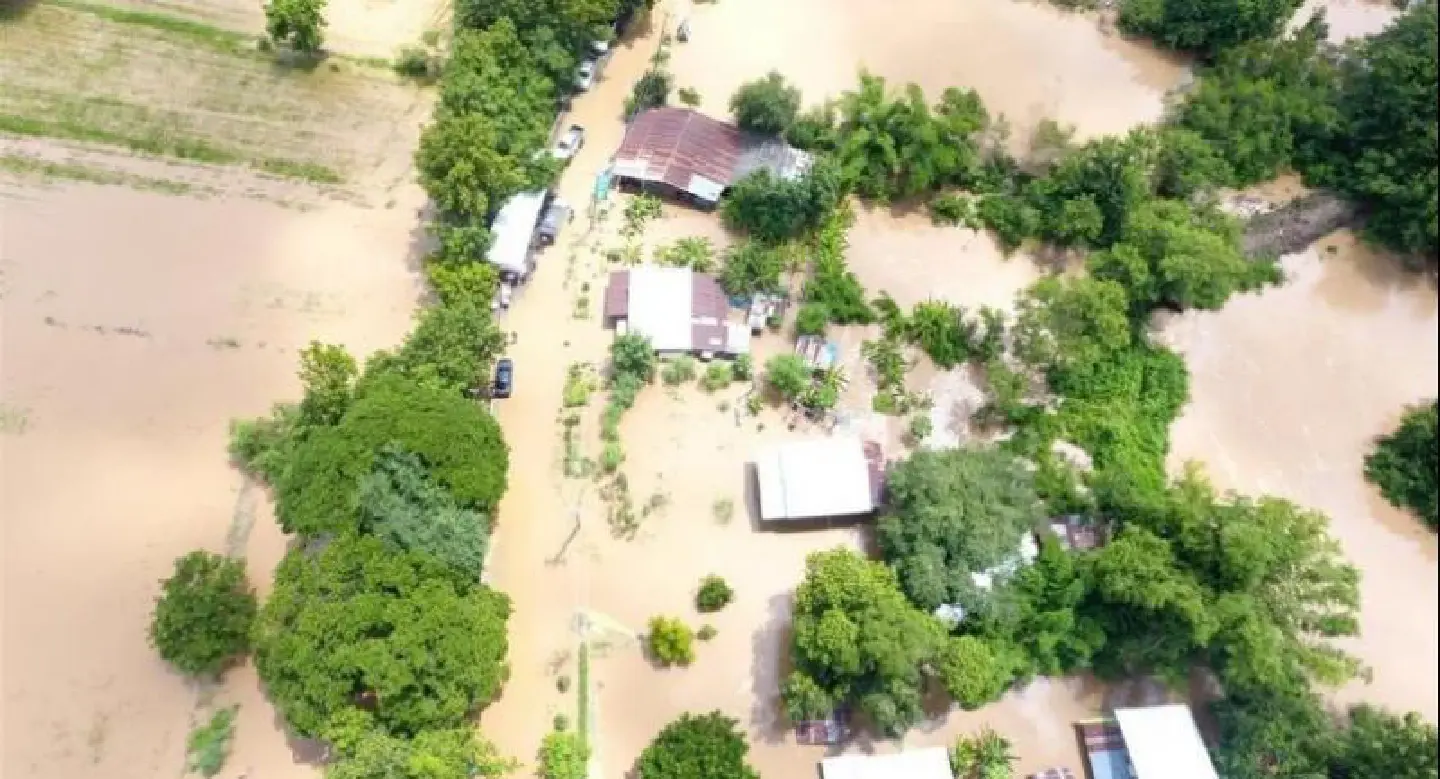 Rain floods 60 homes in Dong Charoen Rain floods 60 homes in Dong Charoen
