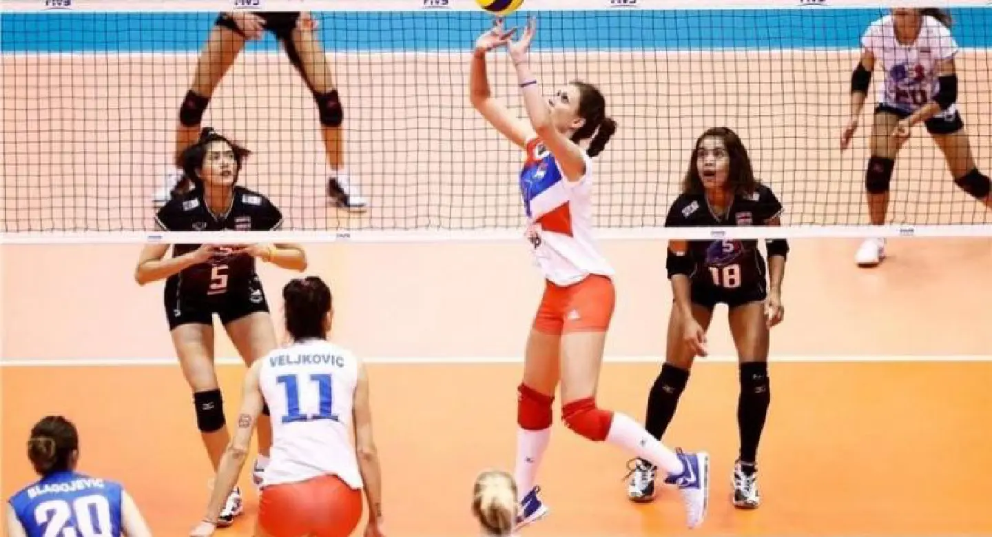 Serbia put it past fighting Thailand in four sets Serbia put it past fighting Thailand in four sets
