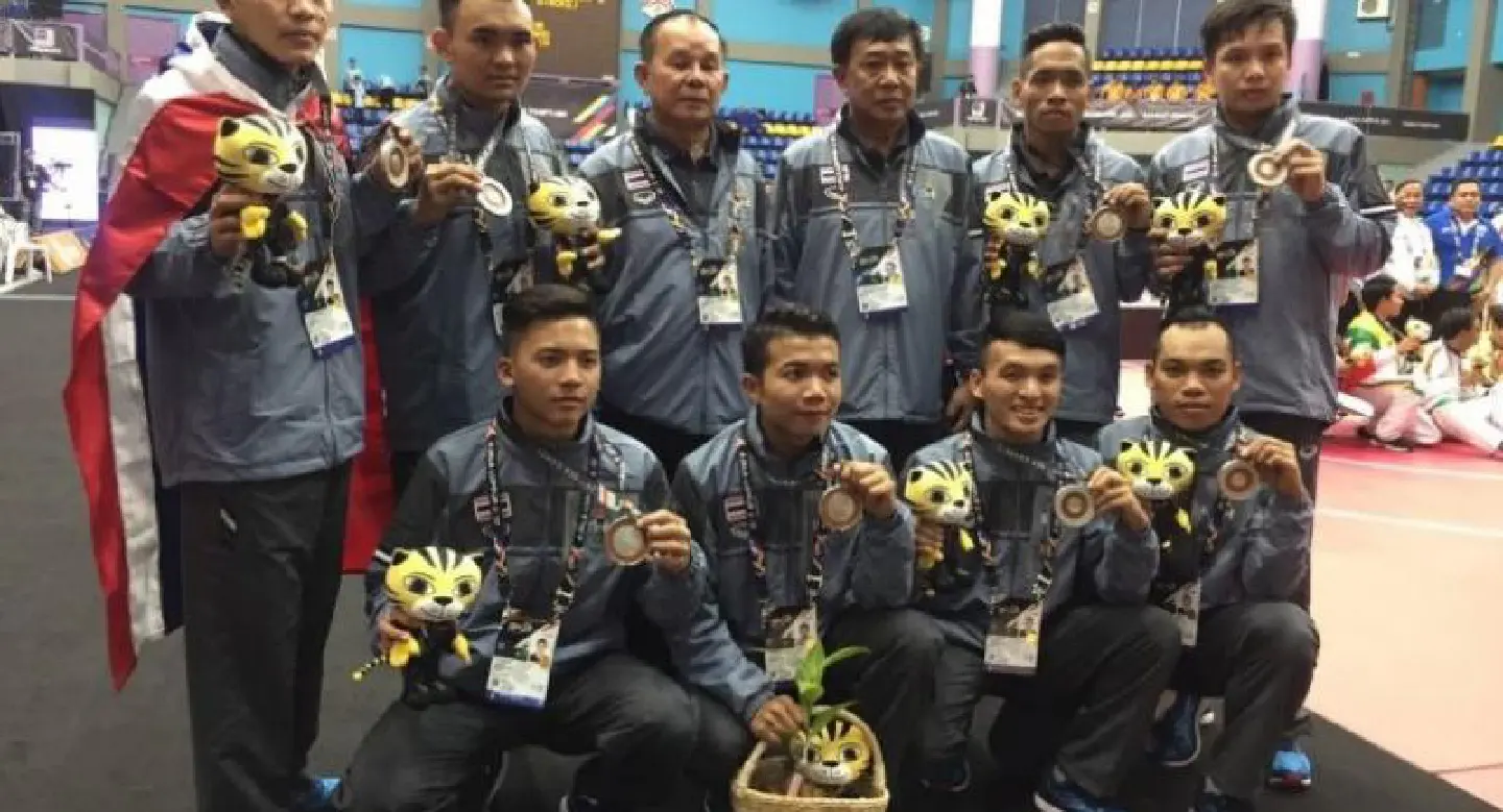 Thailand win first medal in KL SEA Games from chinlone Thailand win first medal in KL SEA Games from chinlone