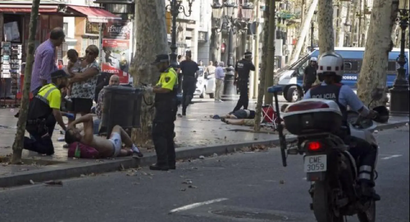 Two dead as van rams Barcelona crowd Two dead as van rams Barcelona crowd
