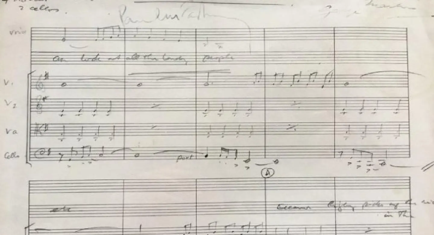 Score for Beatles hit 'Eleanor Rigby' goes for auction Score for Beatles hit 'Eleanor Rigby' goes for auction