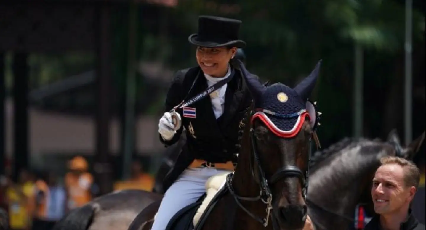 Princess Sirivannavari wins silver medal in dressage team Princess Sirivannavari wins silver medal in dressage team