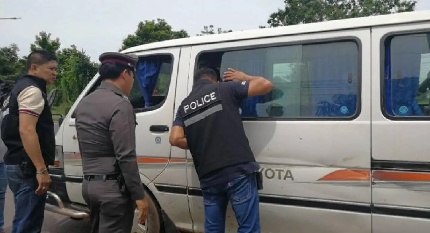 Tak officials checking vehicles leaving province Tak officials checking vehicles leaving province