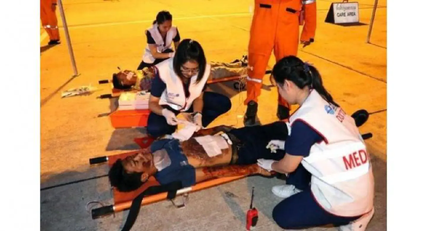 Emergency simulation at Phuket International Airport Emergency simulation at Phuket International Airport