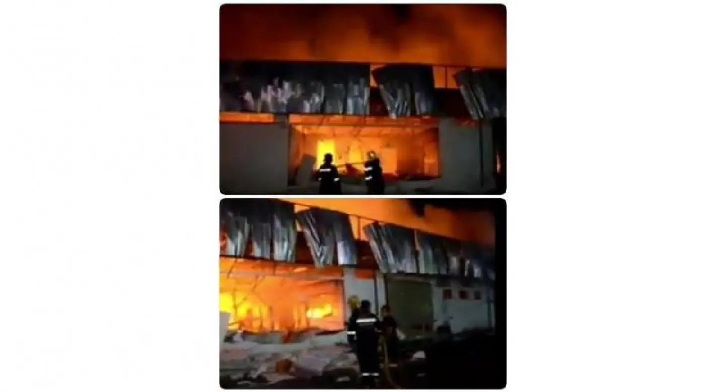 Fire damages new warehouse in Pathum Thani Fire damages new warehouse in Pathum Thani