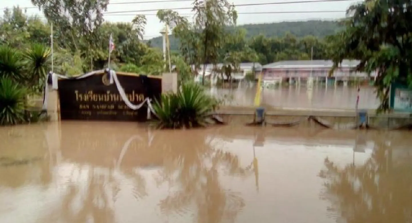 Phitsanulok school flooded twice within days Phitsanulok school flooded twice within days