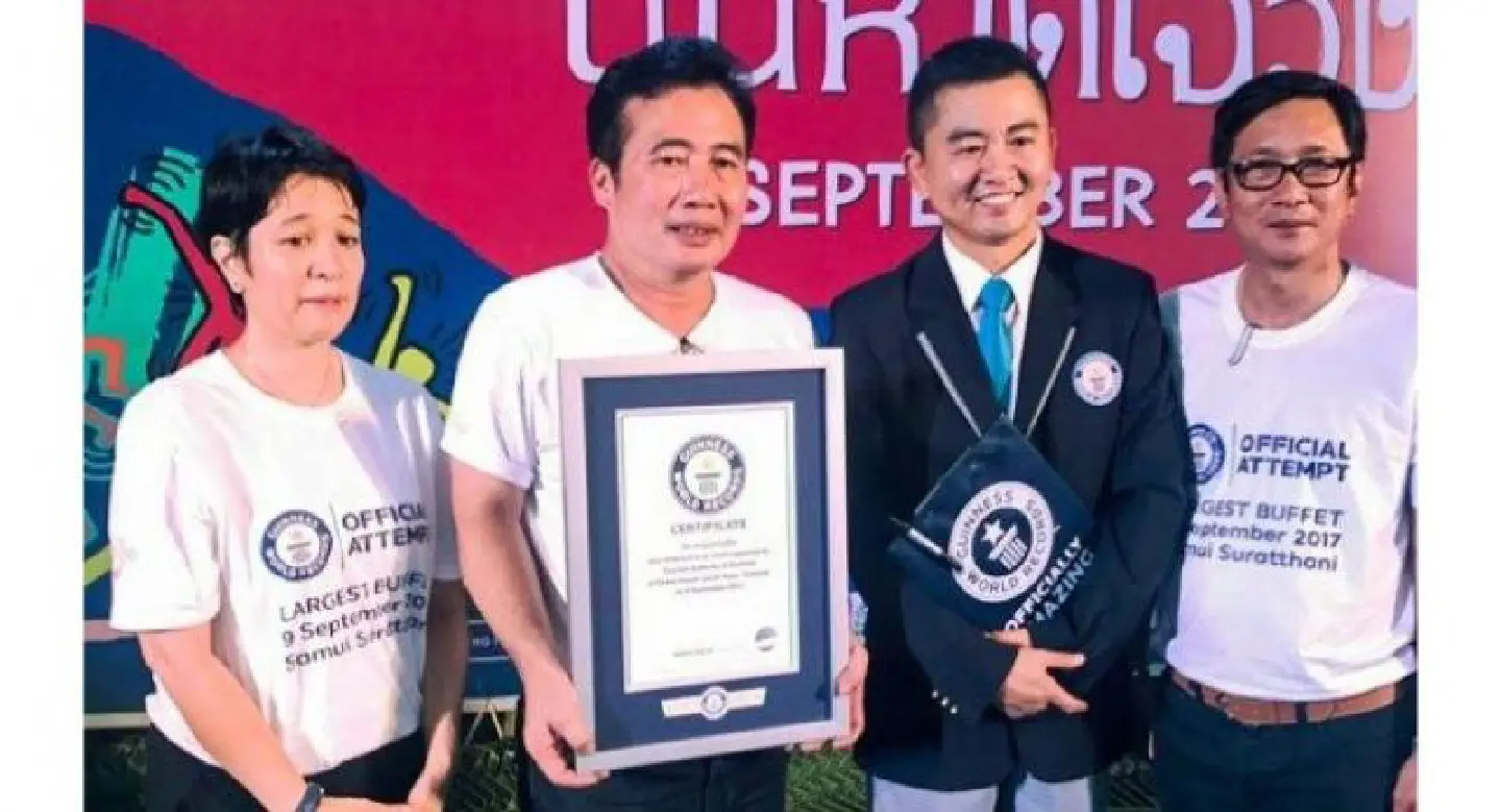 Samui Festival 2017 sets Guinness World Record for largest buffet Samui Festival 2017 sets Guinness World Record for largest buffet