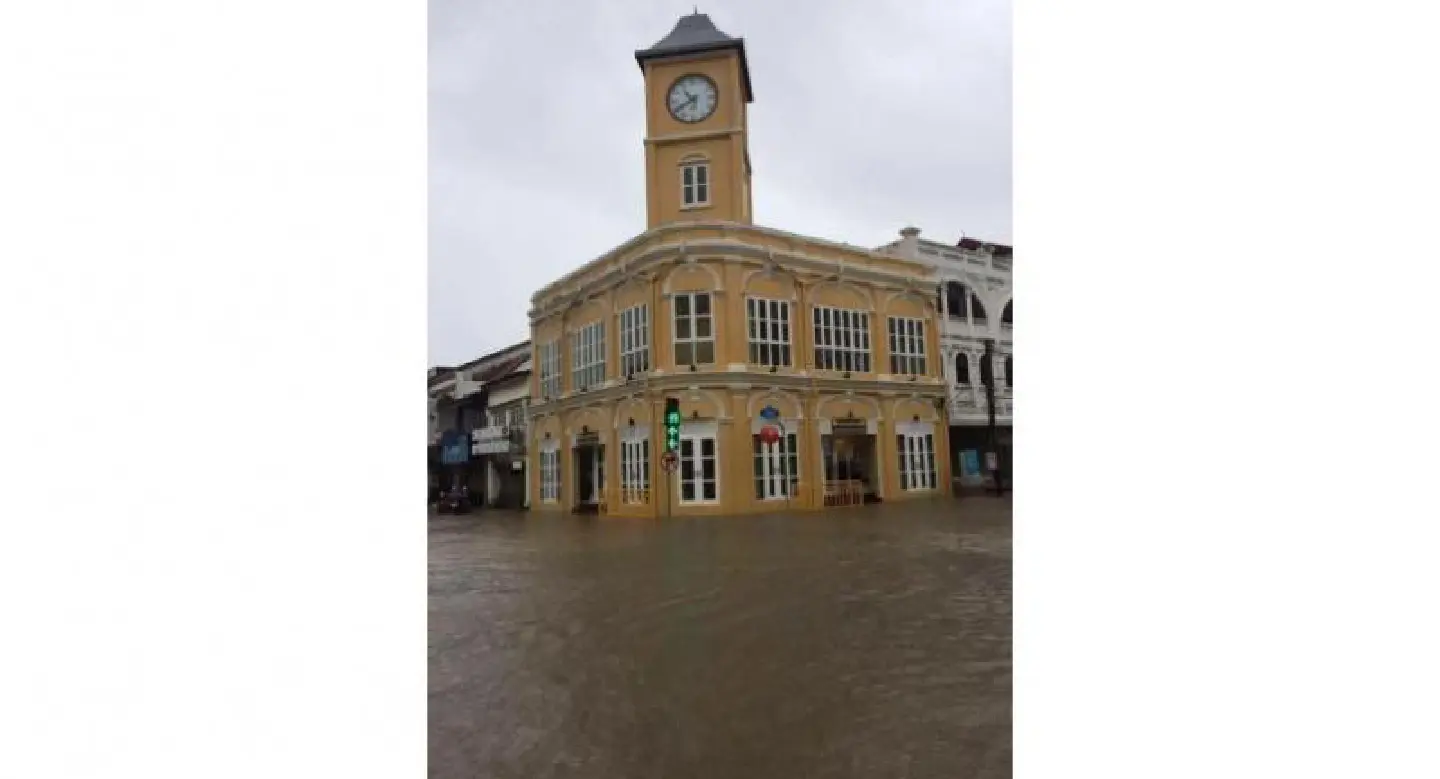 Phuket town and Karon Beach flooded Phuket town and Karon Beach flooded