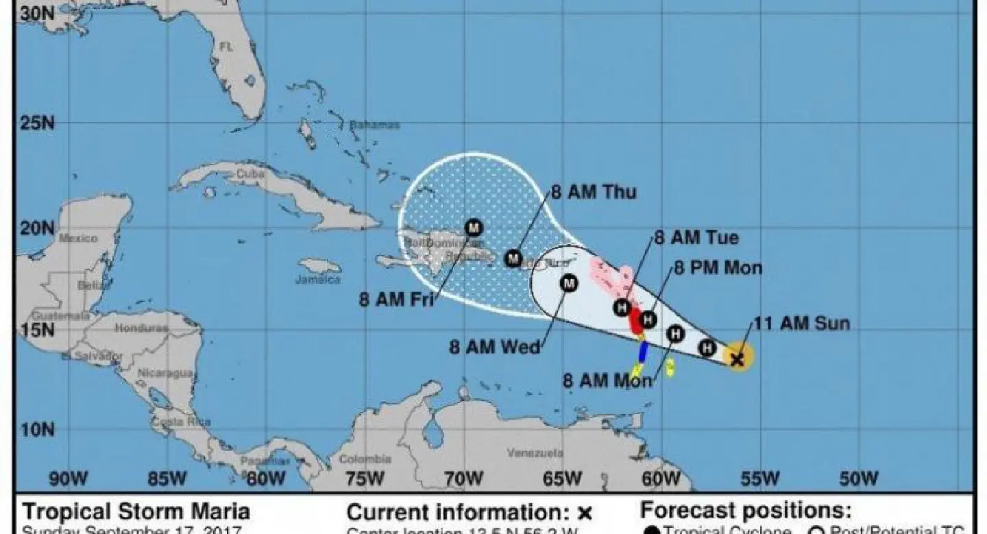 Hurricane Maria following Irma's path Hurricane Maria following Irma's path
