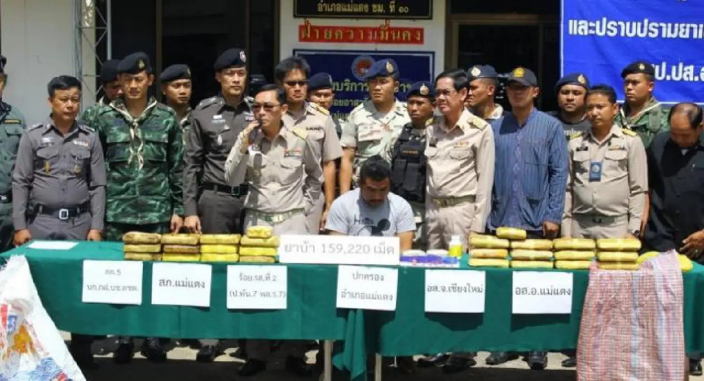 Chiang Mai man arrested with 159,220 meth pills Chiang Mai man arrested with 159,220 meth pills