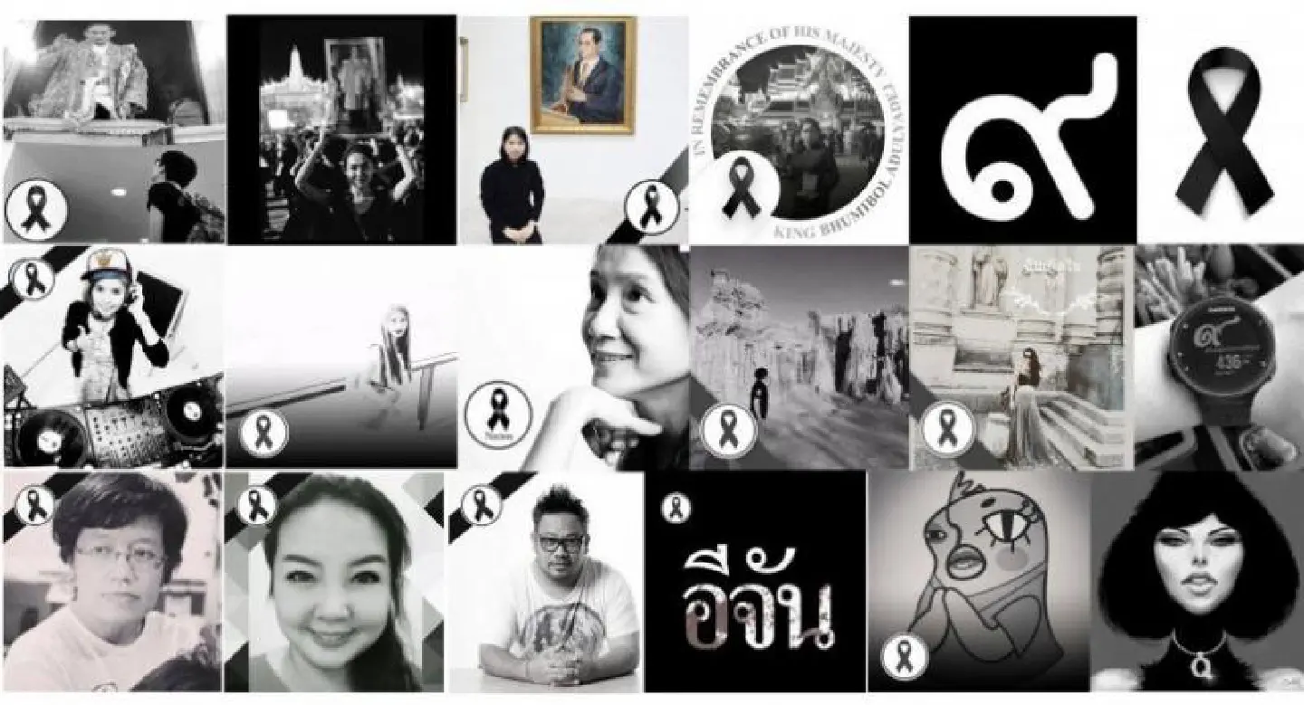 Thai social media users join hands en masse to honour the late King Thai social media users join hands en masse to honour the late King
