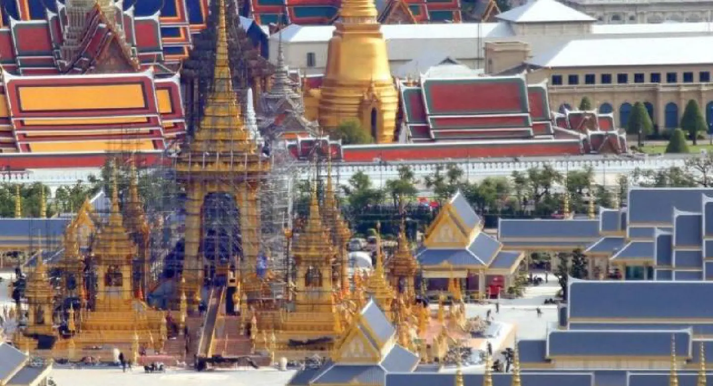Sanam Luang landscape sculpted in designs to honour late King Sanam Luang landscape sculpted in designs to honour late King