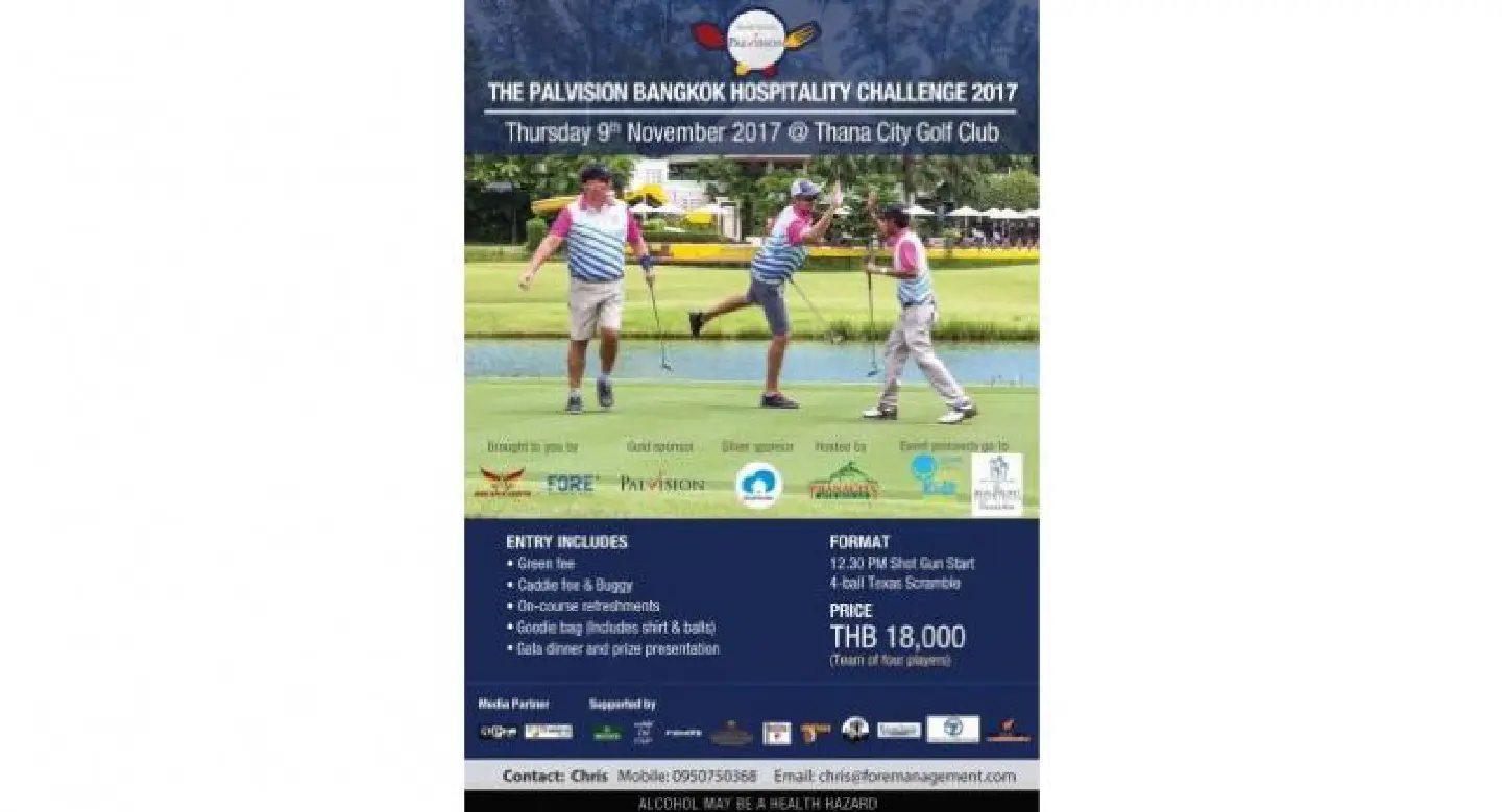 PalVision Bangkok Hospitality Challenge to tee off in November PalVision Bangkok Hospitality Challenge to tee off in November