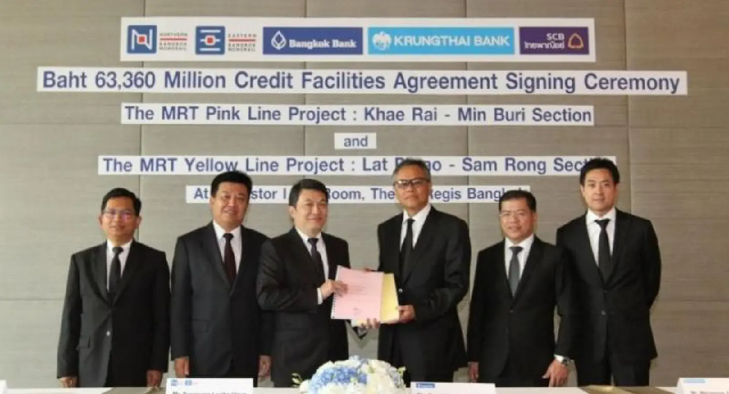 Monorail firms secure Bt63-bn loan to develop Pink and Yellow Line routes Monorail firms secure Bt63-bn loan to develop Pink and Yellow Line routes
