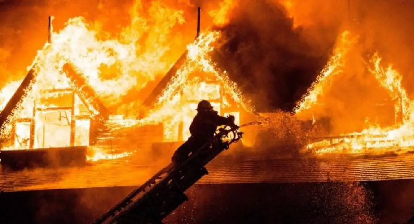 Blaze guts historic teak wood Yangon hotel Blaze guts historic teak wood Yangon hotel