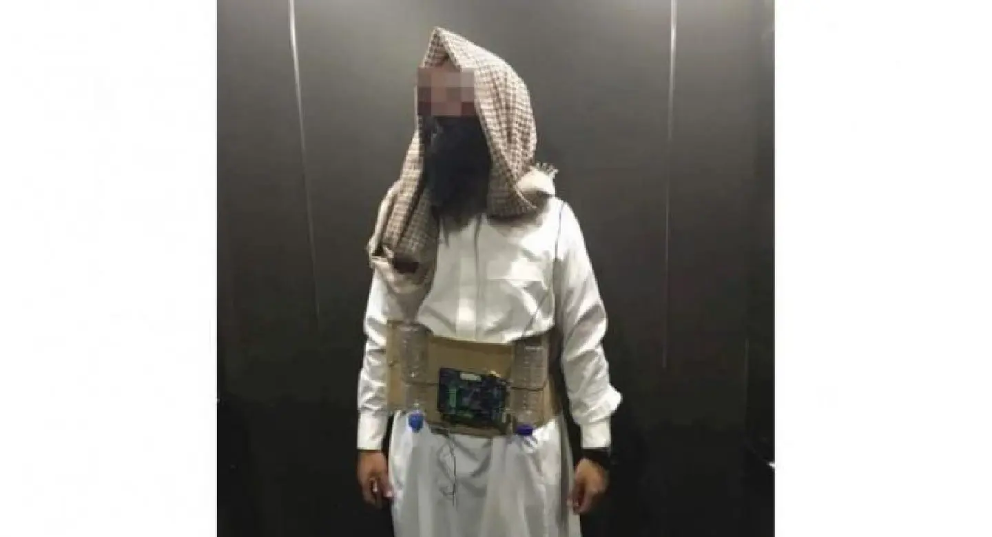 Apartment residents panic after seeing man in suicide bomber costume Apartment residents panic after seeing man in suicide bomber costume